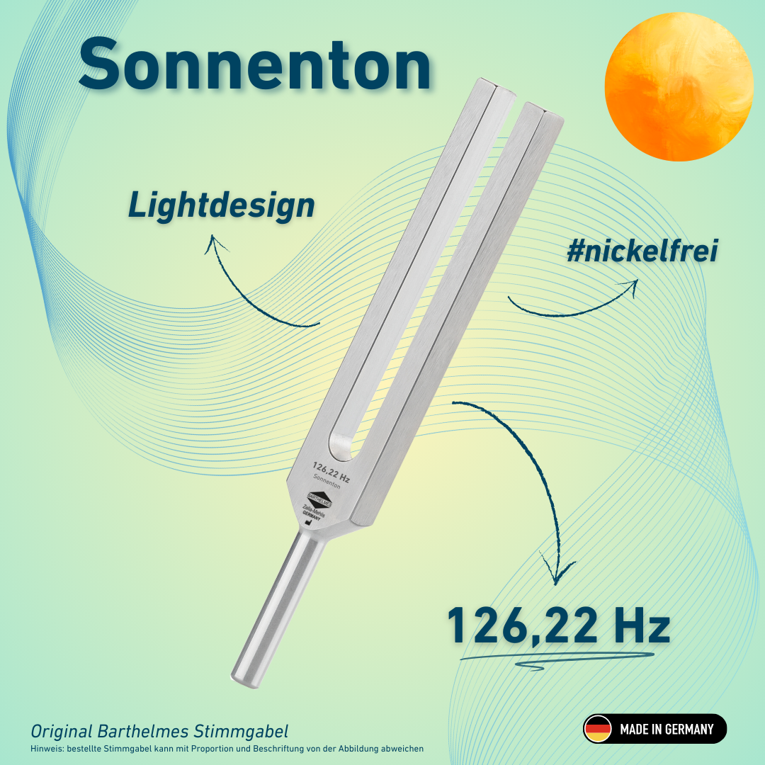 Diapason Sun Tone Light Design 126,22 Hz | Réf. 230009