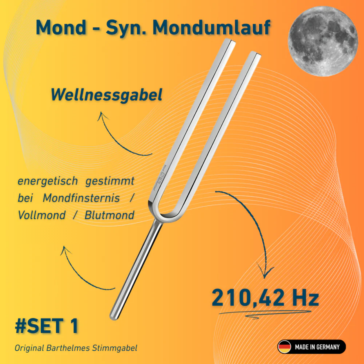 SET: Mondumlauf 210,42 Hz gestimmt bei Mondschein am 03.03.26 | LIMITIERT