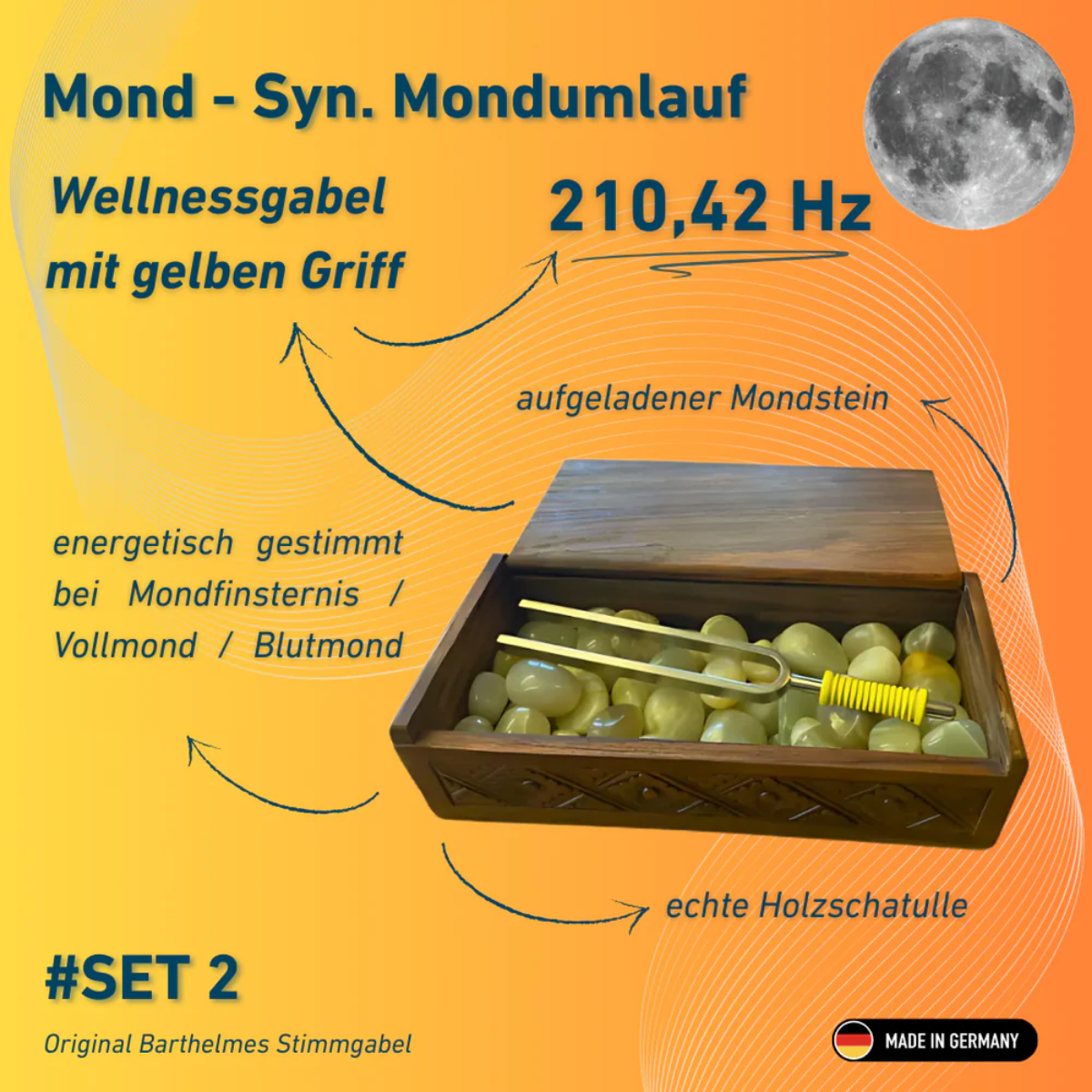 SET: Mondumlauf 210,42 Hz gestimmt bei Mondschein am 03.03.26 | LIMITIERT
