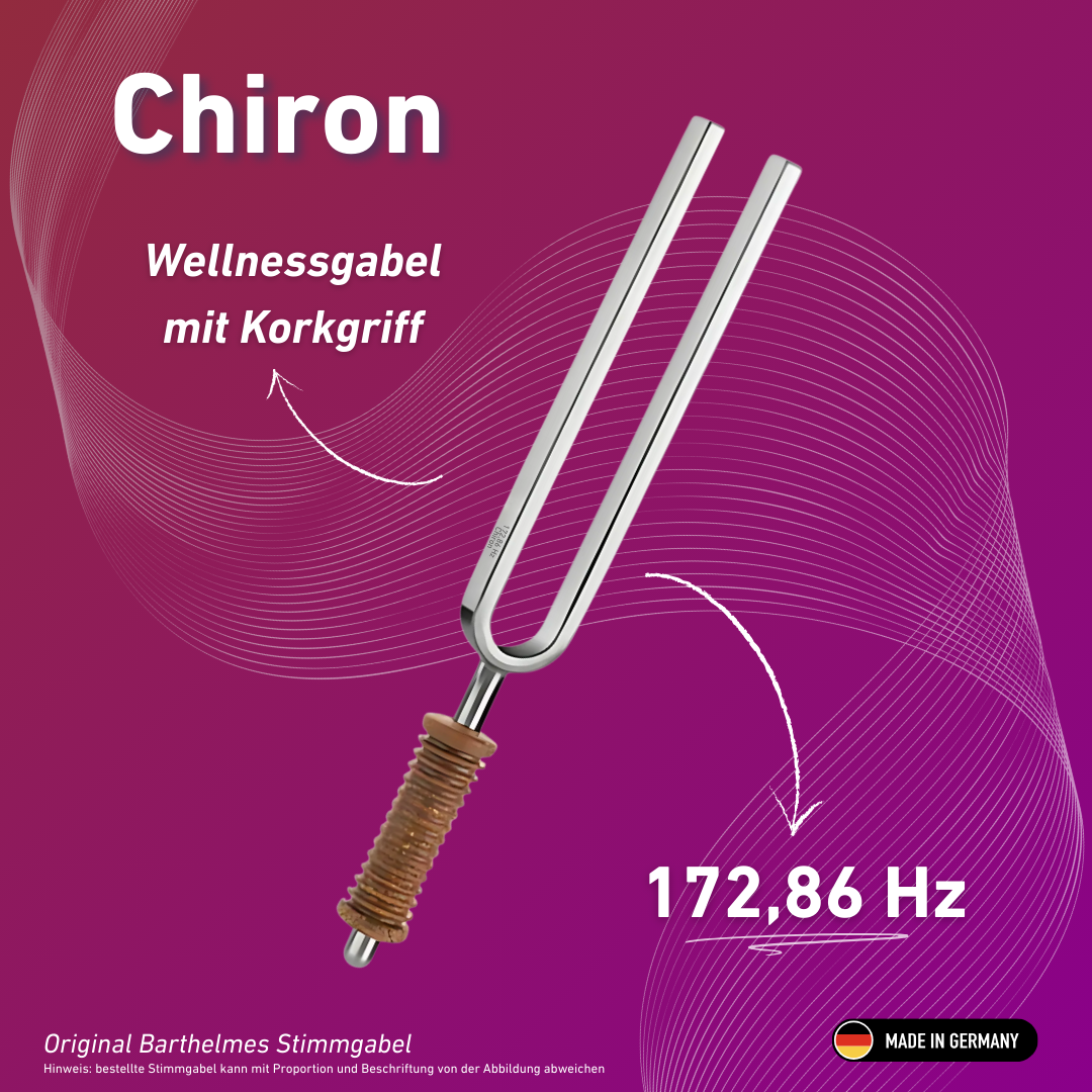 Diapason Chiron Wellness avec manche en liège, 172,86 Hz | Réf. 220037