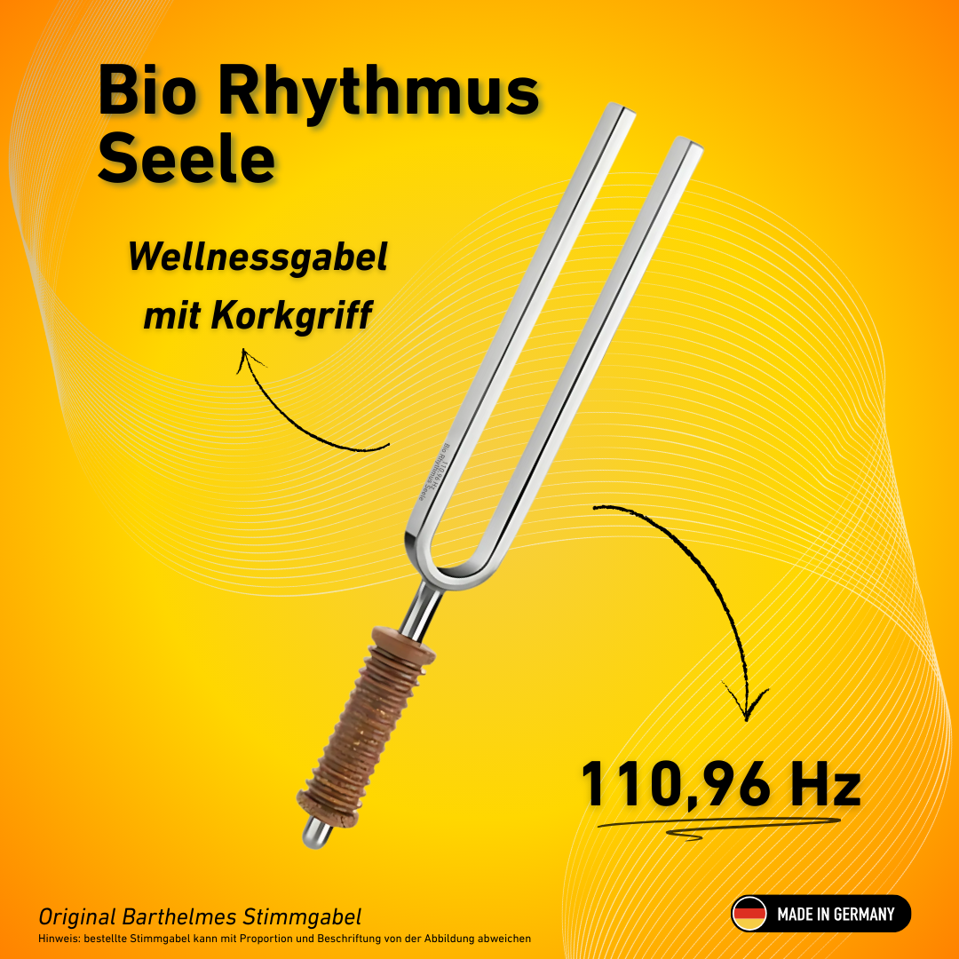 Stimmgabel Bio Rhythmus Seele Wellness mit Korkgriff 110,96 HZ | Art.-Nr. 220002
