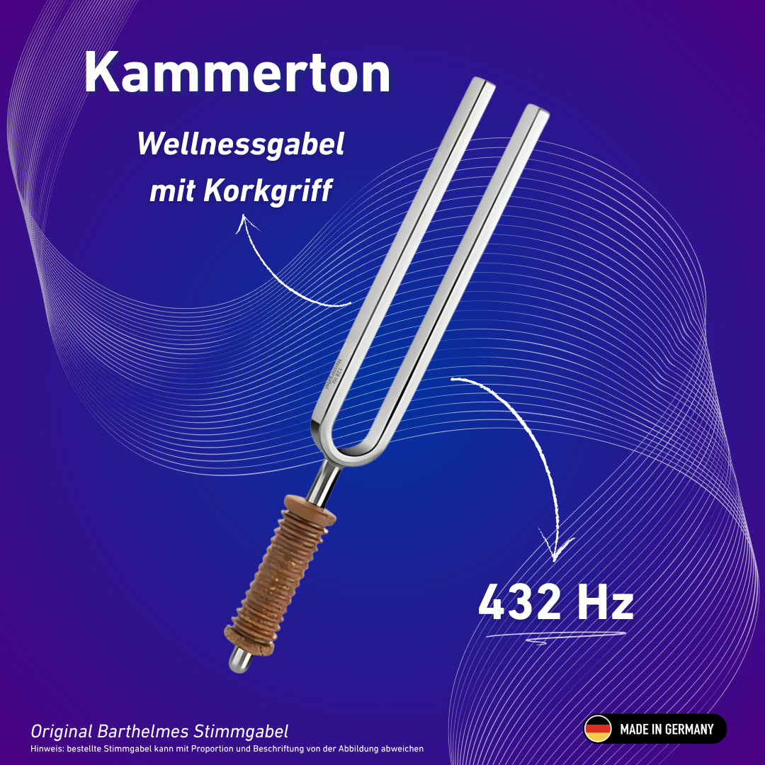 Stimmgabel Kammerton mit Korkgriff 432 Hz | Art.-Nr. KO 432/7-K