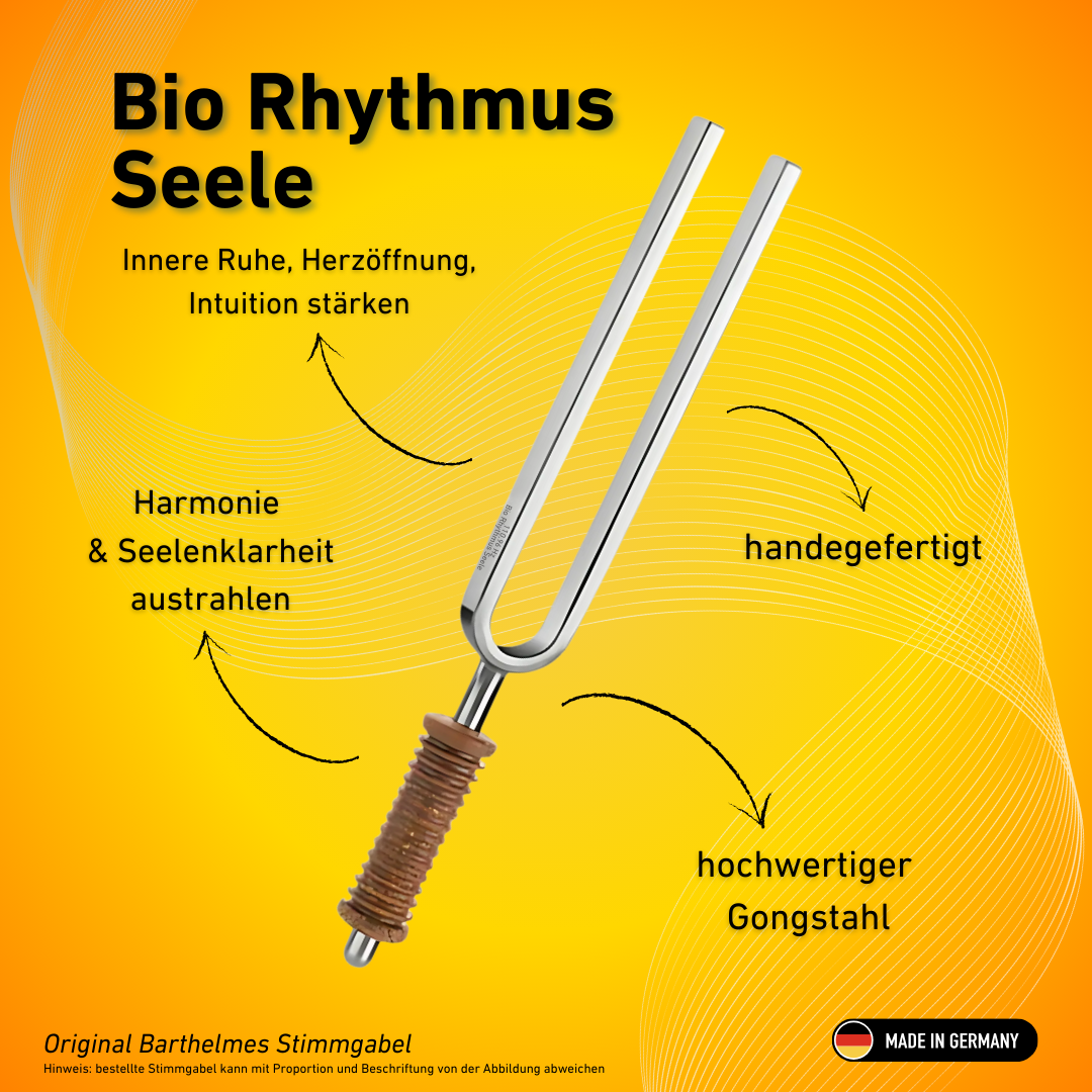 Stimmgabel Bio Rhythmus Seele Wellness mit Korkgriff 110,96 HZ | Art.-Nr. 220002
