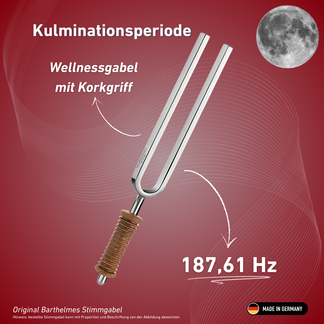 Stimmgabel Kulminationsperiode Wellness mit Korkgriff 187,61 Hz | Art.-Nr. 220043