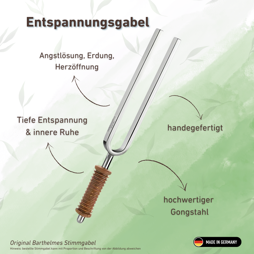 Entspannungsgabel (Relax) Wellness mit Korkgriff 136,10 Hz | Art.-Nr. KO 136-Relax/7-K
