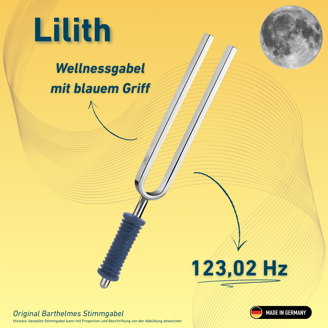 Original Barthelmes Stimmgabel Lilith Wellness mit blauem Griff 123,02 Hz | Art.-Nr. 220114