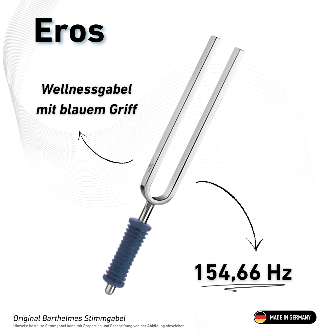 Diapason Barthelmes Eros Wellness original avec manche bleu, 154,66 Hz | Réf. 220124