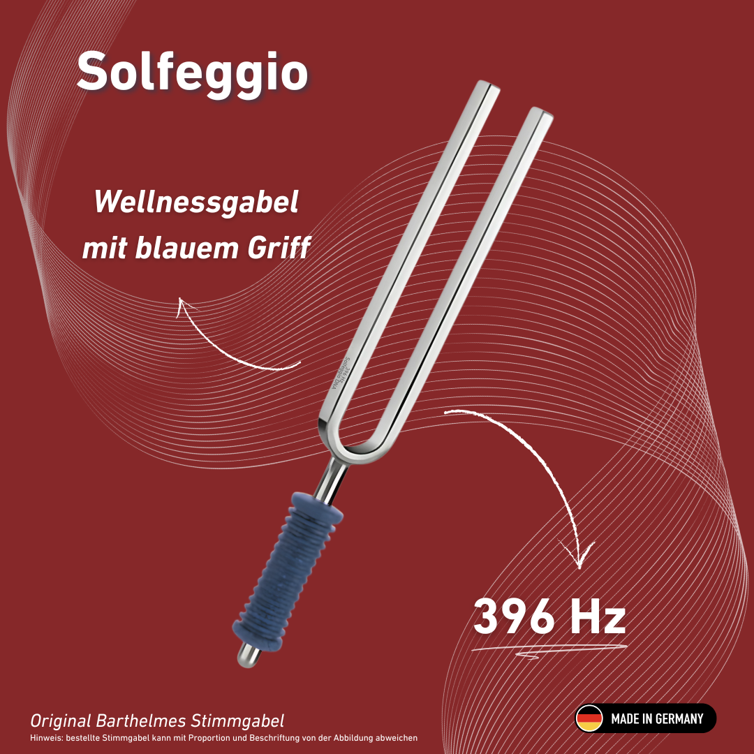 Original Barthelmes Stimmgabel Solfeggio Wellness mit blauem Griff 396 HZ | Art.-Nr. 220188