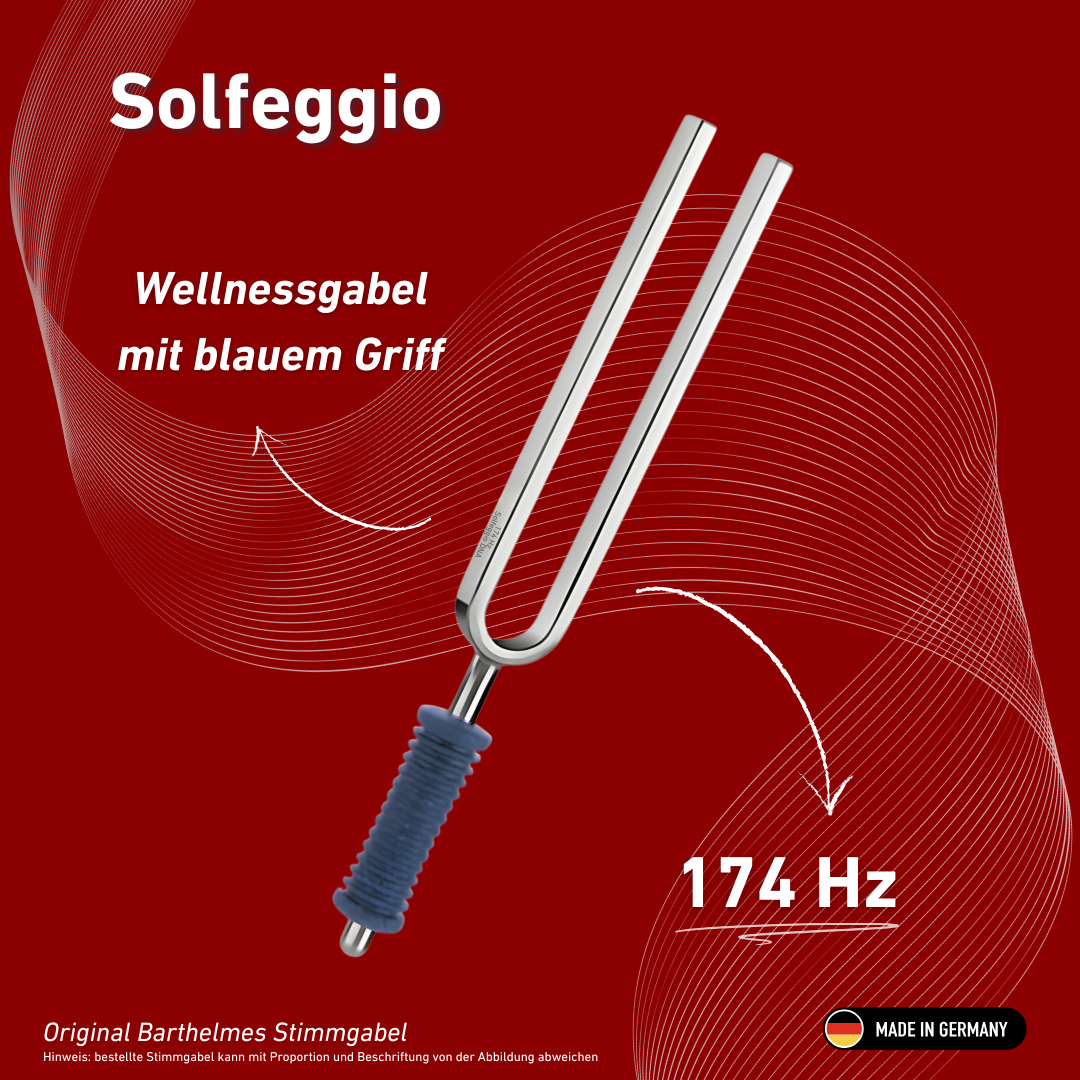 Original Barthelmes Stimmgabel Solfeggio Wellness mit blauem Griff 174 Hz | Art.-Nr. 220156