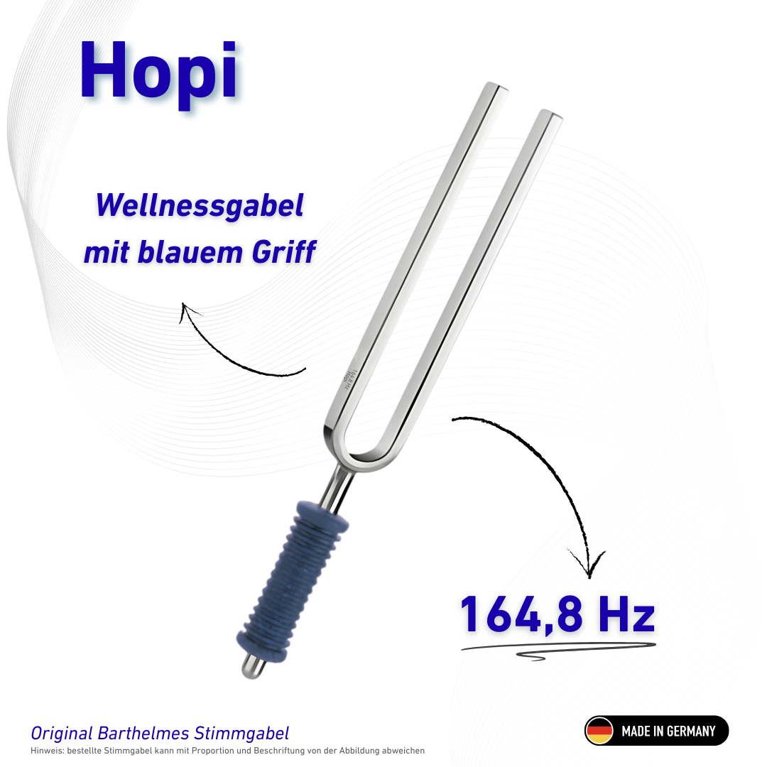Original Barthelmes Stimmgabel Hopi Wellness mit blauem Griff 164,8 HZ | Art.-Nr. 220127