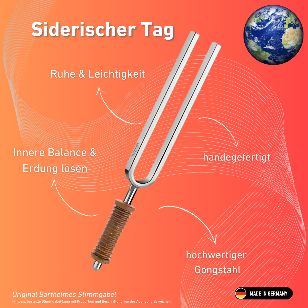 Diapason Sidereal Day Wellness avec manche en liège 194,71 Hz | Réf. 220048