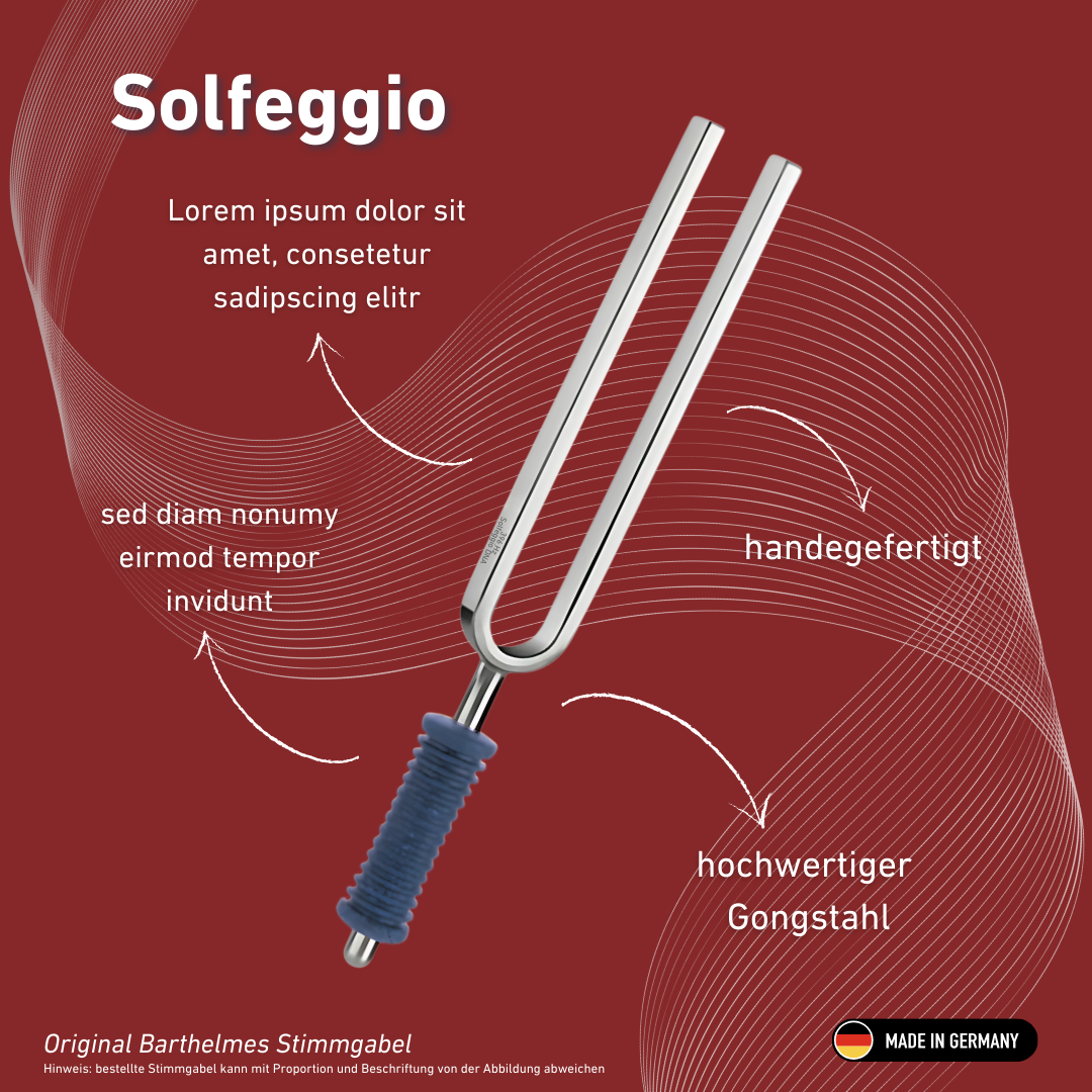 Original Barthelmes Stimmgabel Solfeggio Wellness mit blauem Griff 396 HZ | Art.-Nr. 220188