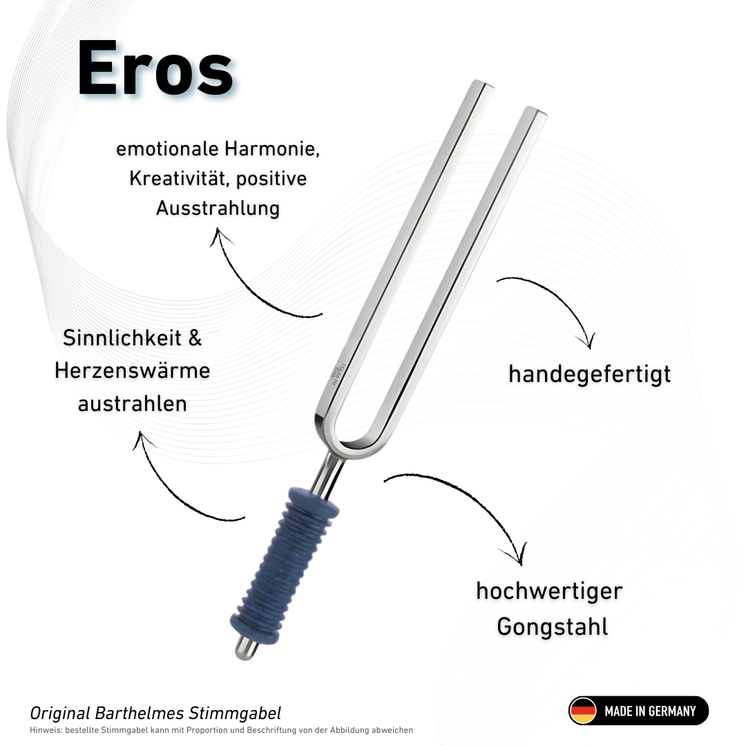 Diapason Barthelmes Eros Wellness original avec manche bleu, 154,66 Hz | Réf. 220124