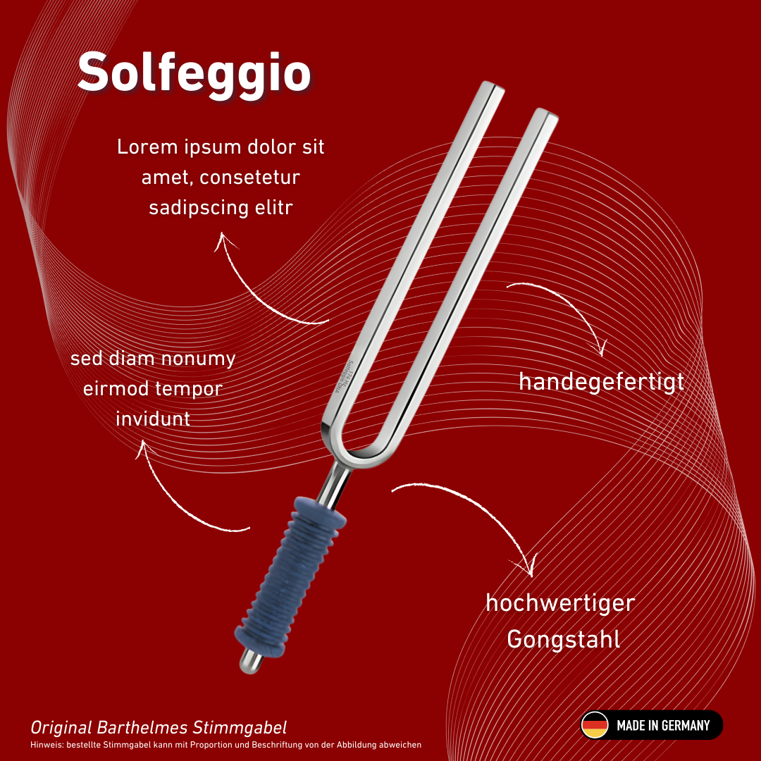 Original Barthelmes Stimmgabel Solfeggio Wellness mit blauem Griff 174 Hz | Art.-Nr. 220156
