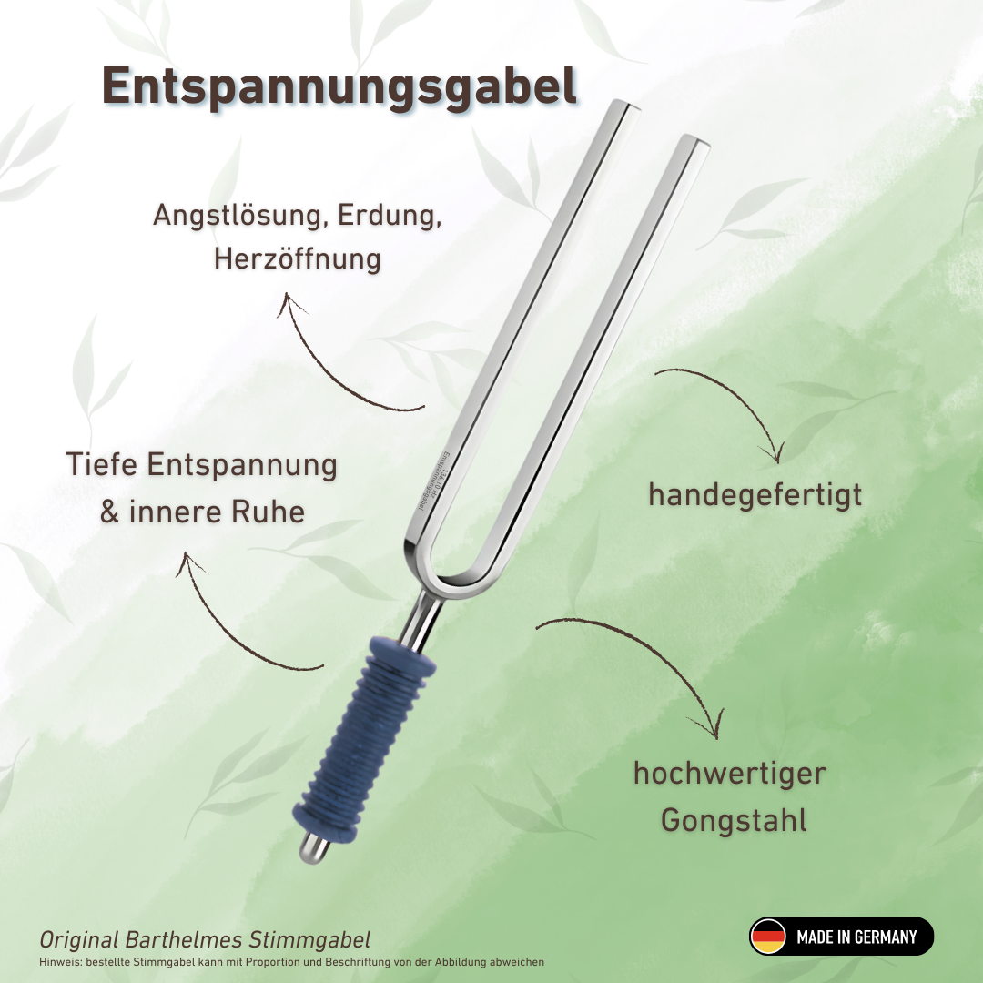 Entspannungsgabel (Relax) Wellness mit blauem Griff 136,10 Hz | Art.-Nr. KO 136-Relax/7- KB