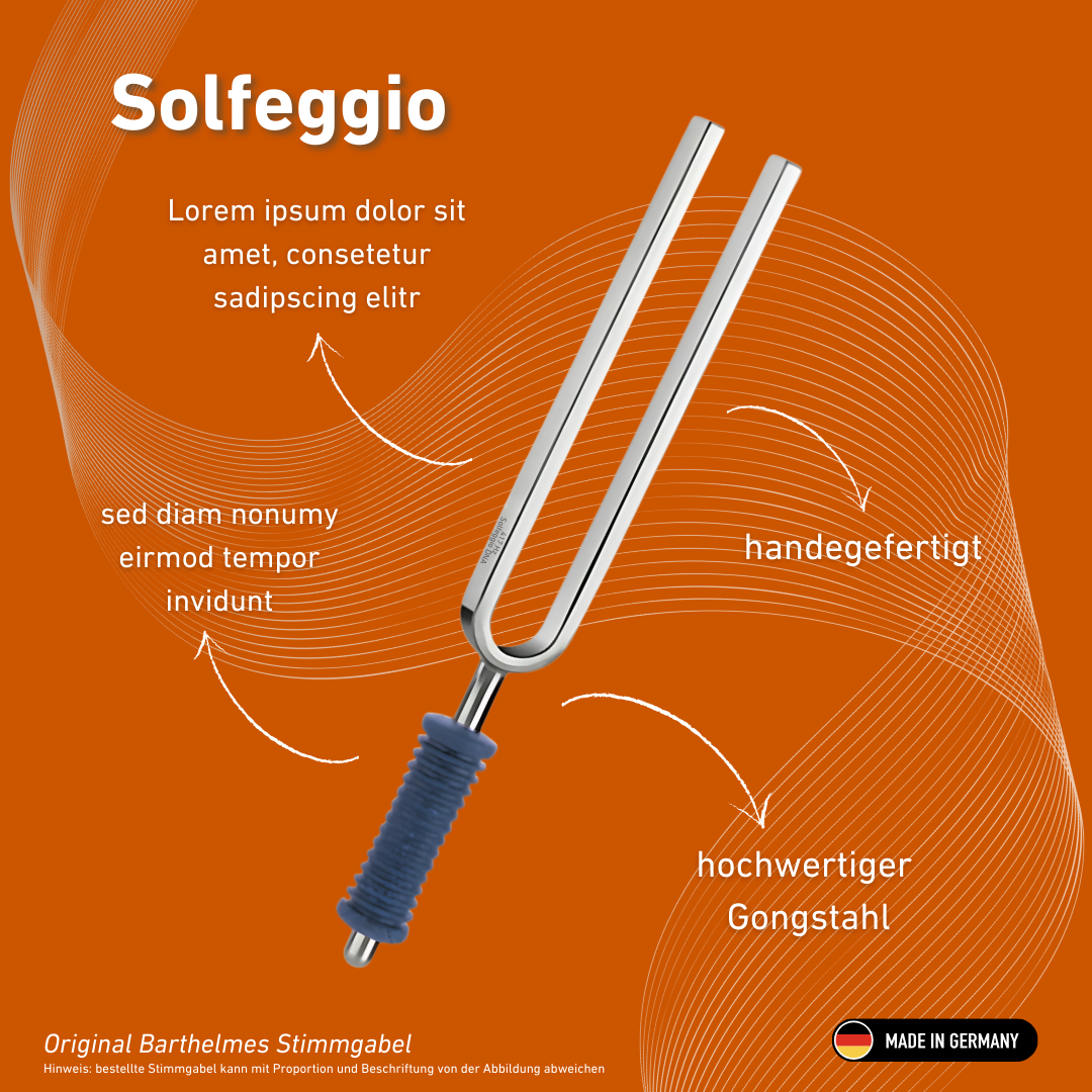 Original Barthelmes Stimmgabel Solfeggio Wellness mit blauem Griff 417 HZ | Art.-Nr. 220158