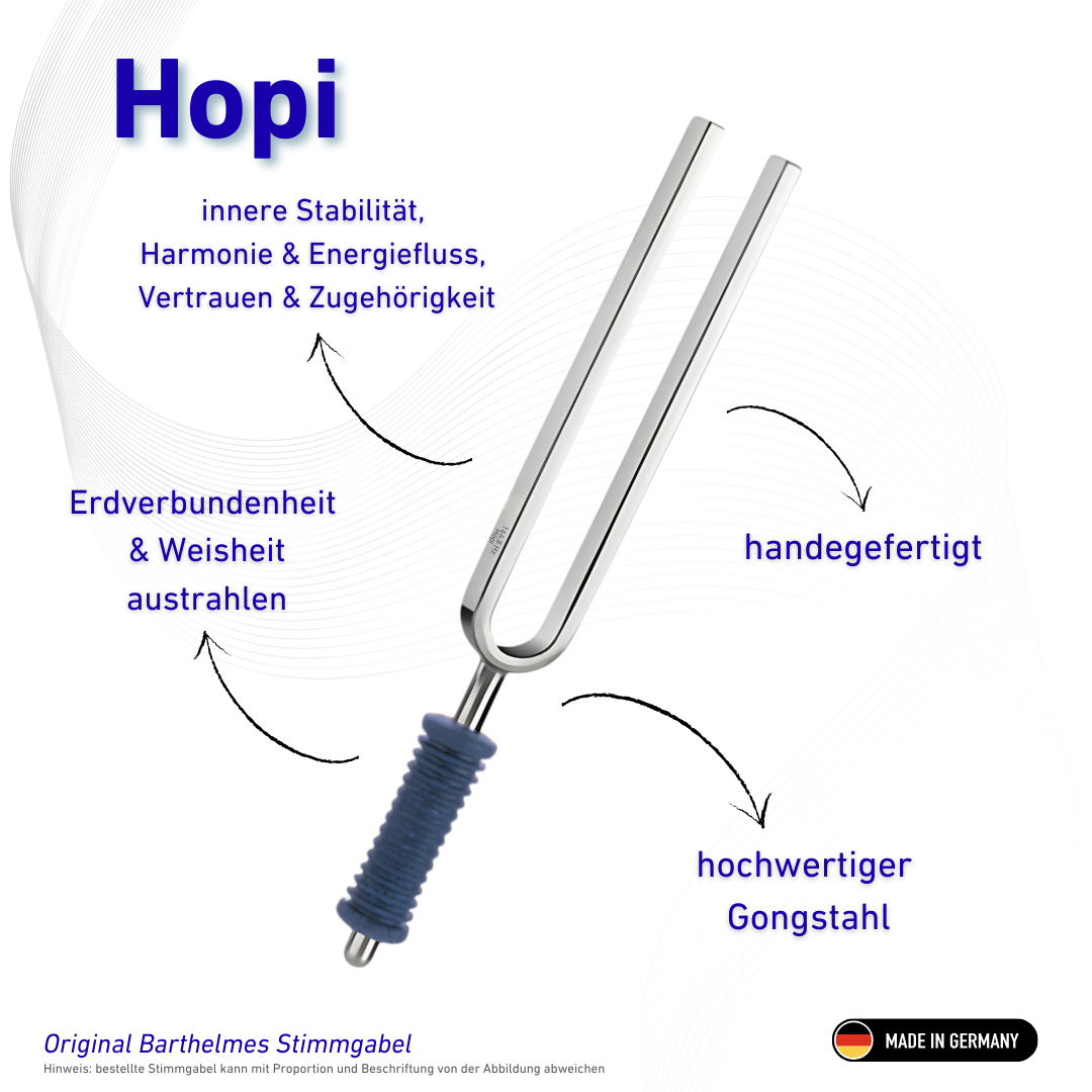 Original Barthelmes Stimmgabel Hopi Wellness mit blauem Griff 164,8 HZ | Art.-Nr. 220127