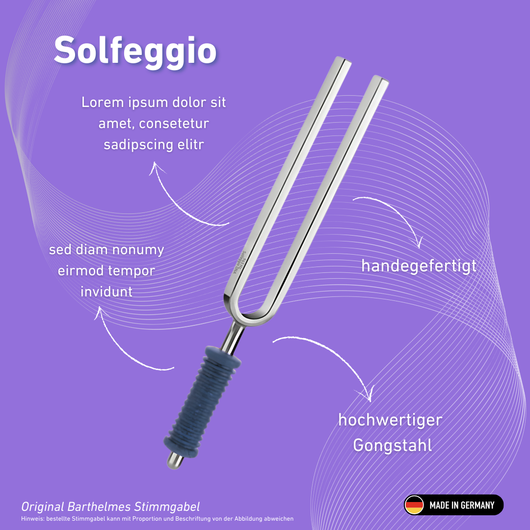 Original Barthelmes Stimmgabel Solfeggio Wellness mit blauem Griff 963 HZ | Art.-Nr. 220163
