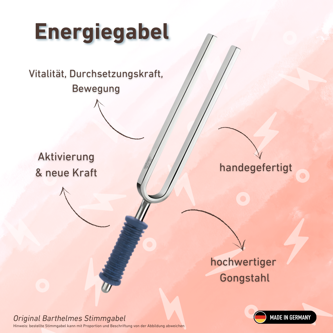 Energiegabel  Wellness mit blauem Griff 144,72 HZ | Art.-Nr. KO 144-Energie/7-KB