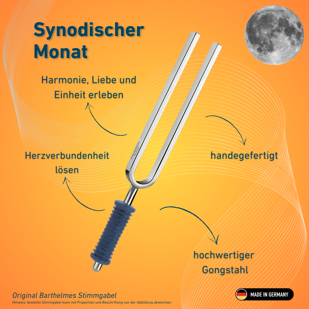 Original Barthelmes Stimmgabel Synodischer Monat Wellness mit blauem Griff 210,42 HZ | Art.-Nr. 220137