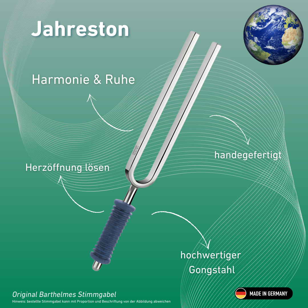 Original Barthelmes Stimmgabel Jahreston OM Wellness mit blauem Griff 136,10 Hz | Art.-Nr. 220118