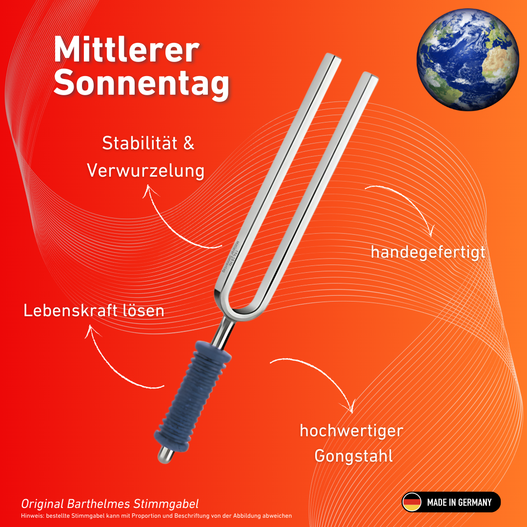 Original Barthelmes Stimmgabel Mittlerer Sonnentag Wellness mit blauem Griff 194,18 Hz | Art.-Nr. 220134