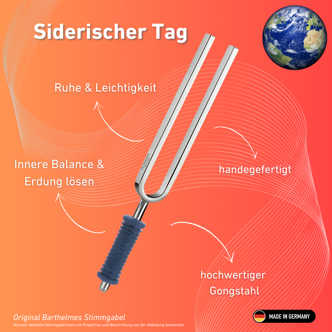 Original Barthelmes Stimmgabel Siderischer Tag Wellness mit blauem Griff 194,71 Hz | Art.-Nr. 220135