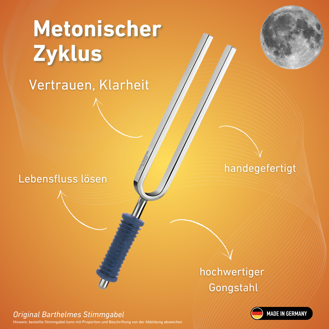 Original Barthelmes Stimmgabel Metonischer Zyklus Wellness mit blauem Griff 229,22 Hz | Art.-Nr. KO 220141