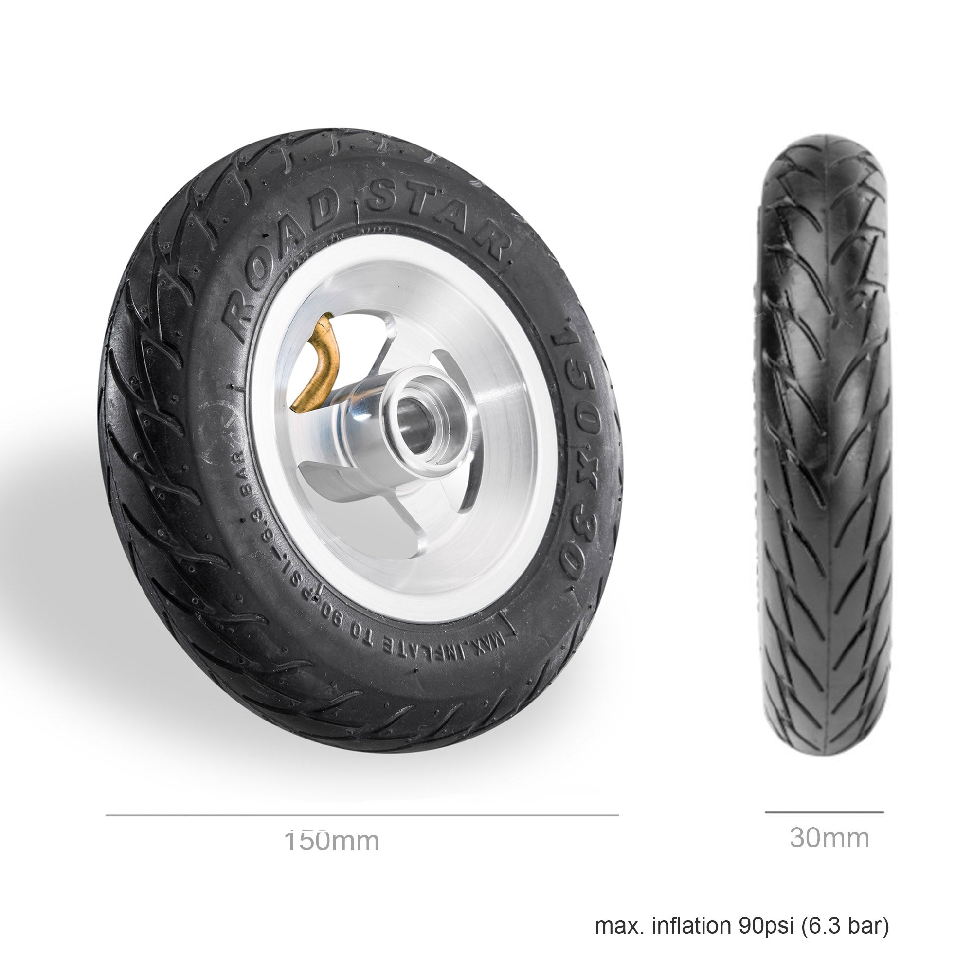 Premium Komplettrad Cross Skate 150mm Aluminiumfelge