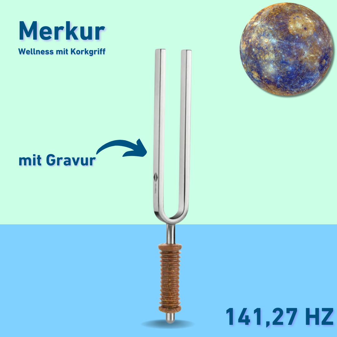 Engraving: Merkur Wellness tuning fork with cork handle 141.27 Hz | Item No. 220018 + engraving