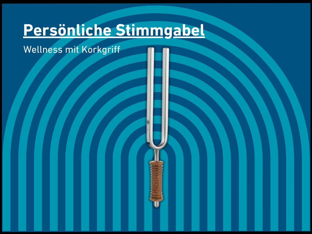 Persönliche Stimmgabel Wellness mit Korkgriff | KO/7-PSG-K