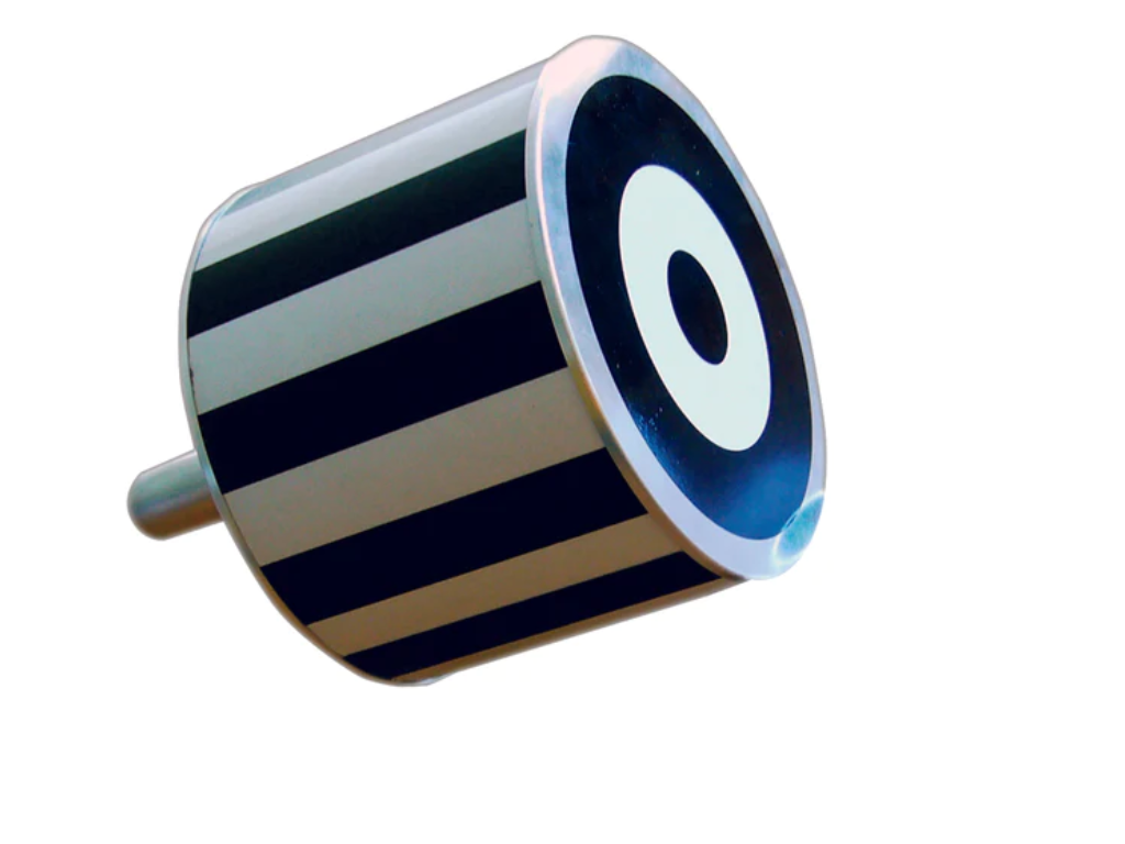 Nystagmus du tambour, rayé noir et blanc