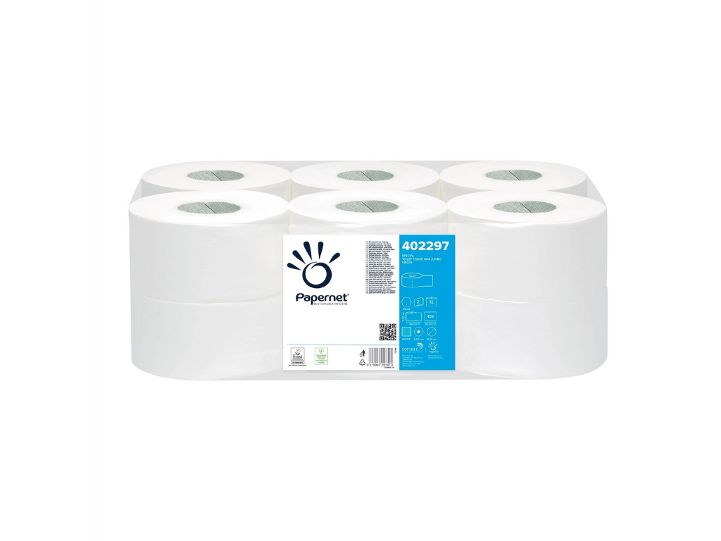 Papier toilette Mini Jumbo 2lg, 12 rouleaux de 259 feuilles
