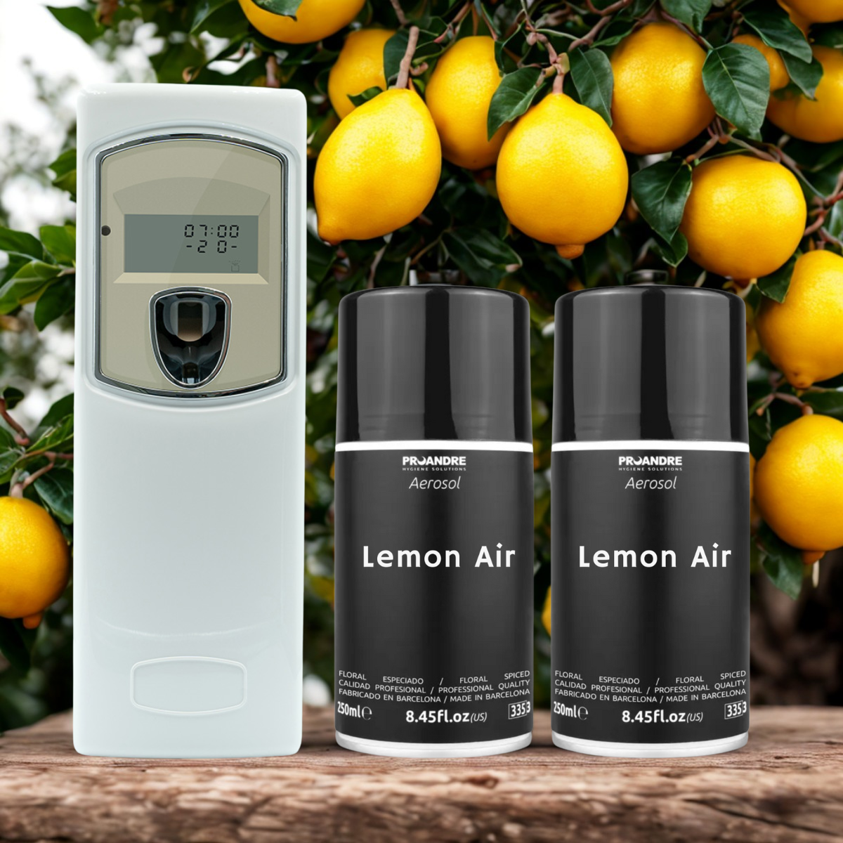 Distributeur de parfum LCD comprenant 1 spray de parfum + 1 spray de parfum offert !