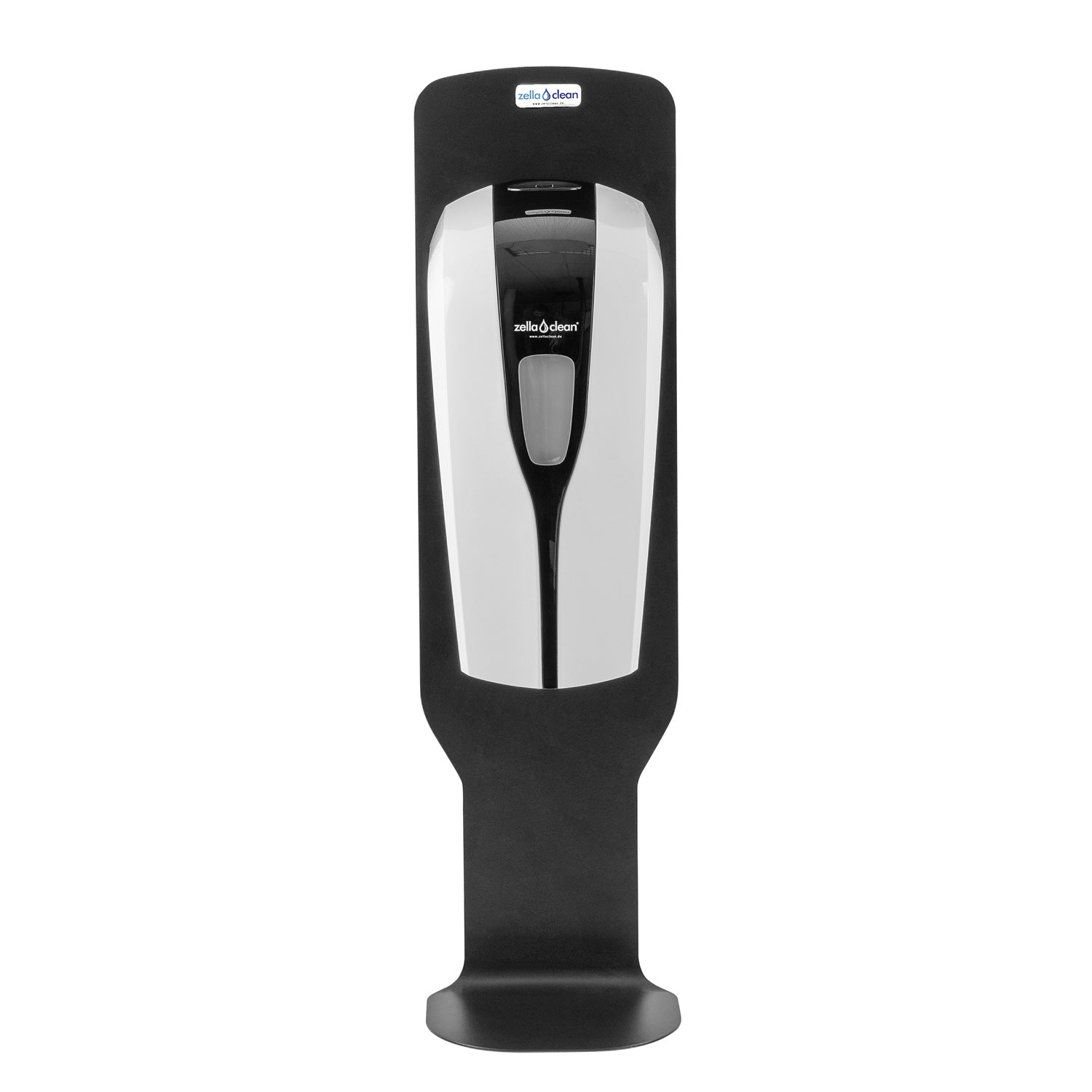 Distributeur de savon ou de désinfectant à capteur avec plaque murale noire, automatique, sans contact