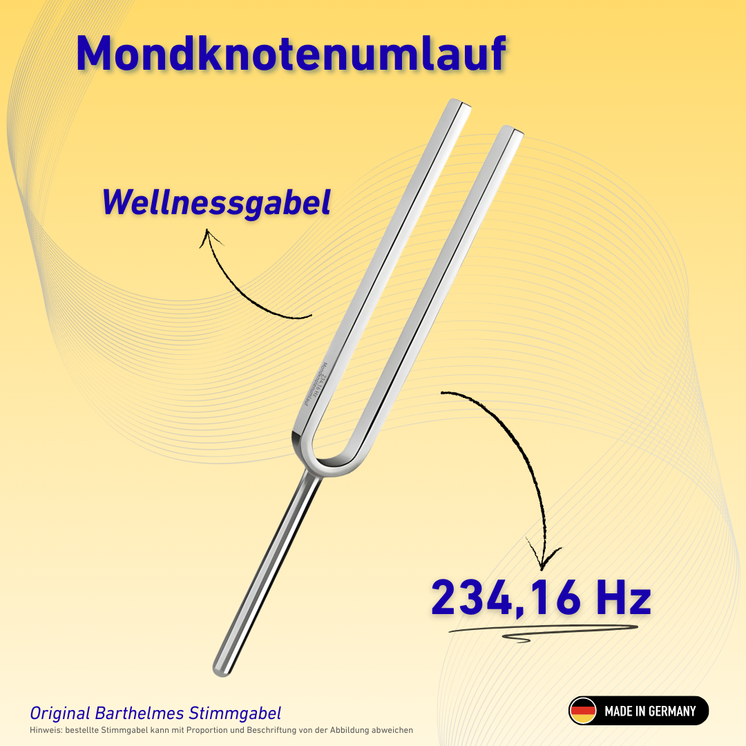 Diapason pour nœud lunaire, orbite bien-être, manche bleu, 234,16 Hz | Référence 220063