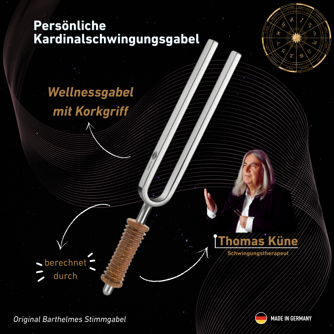 Persönliche Kardinalschwingungsgabel Wellness mit Korkgriff nach Thomas Künne | KO/7-KSG-K