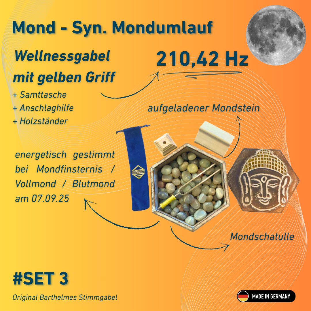 SET: Mondumlauf 210,42 Hz gestimmt bei Mondschein am 07.09.25 | LIMITIERT