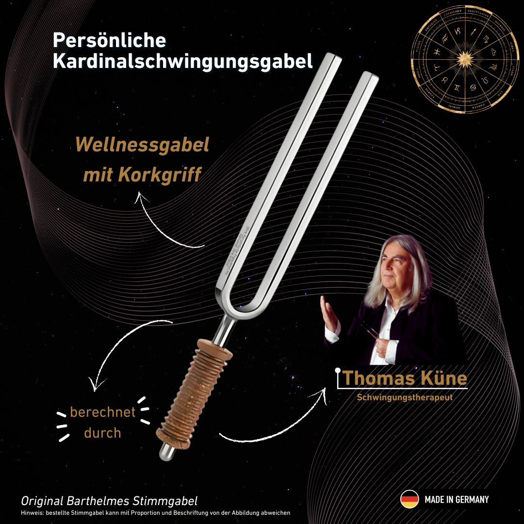Persönliche Kardinalschwingungsgabel Wellness mit Korkgriff nach Thomas Künne | KO/7-KSG-K