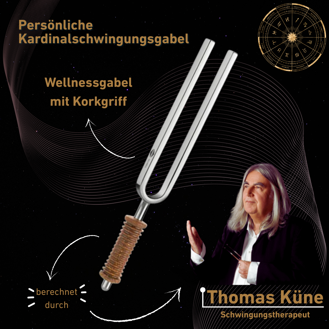 Persönliche Kardinalschwingungsgabel Wellness mit Korkgriff nach Thomas Künne | KO/7-KSG-K