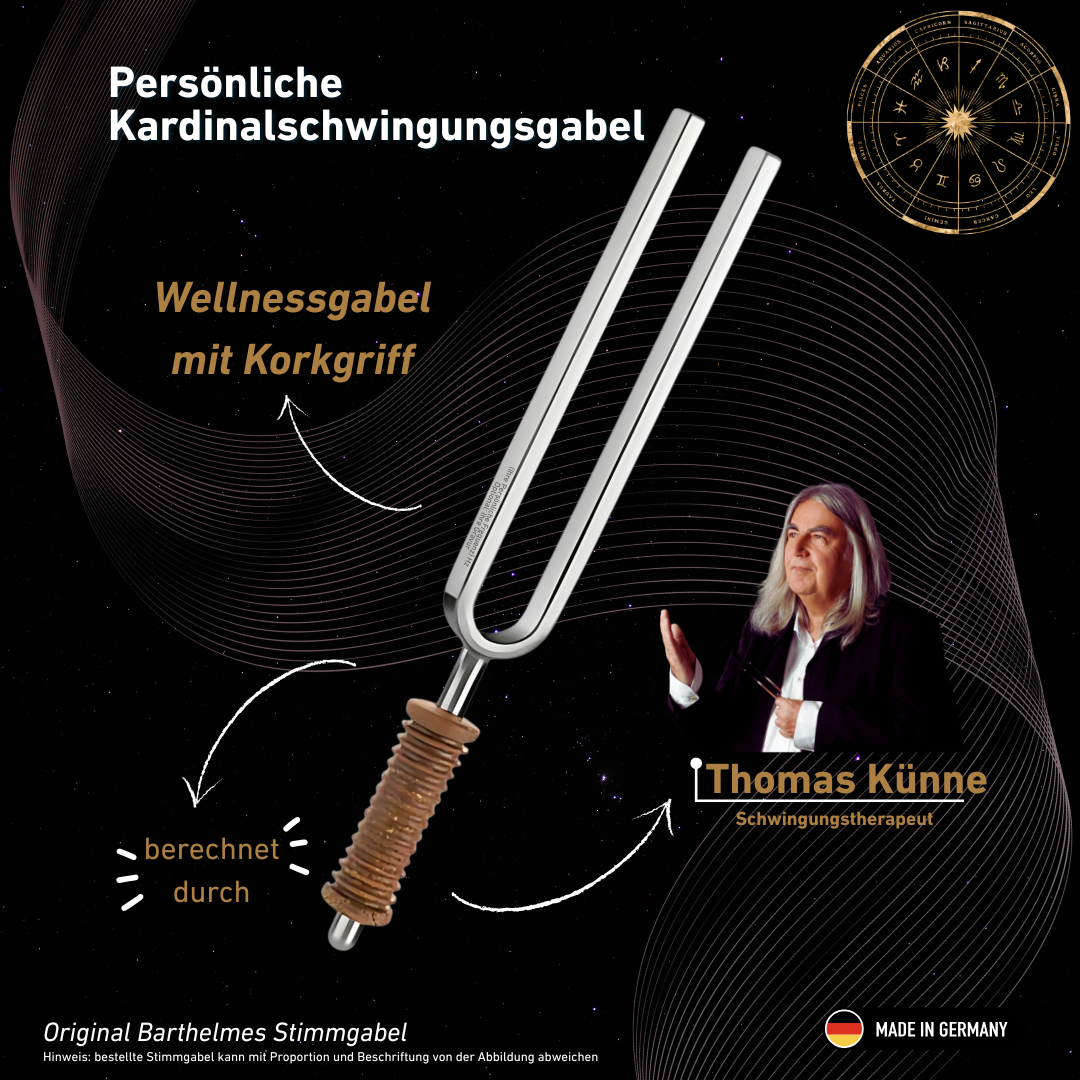Persönliche Kardinalschwingungsgabel Wellness mit Korkgriff nach Thomas Künne | KO/7-KSG-K