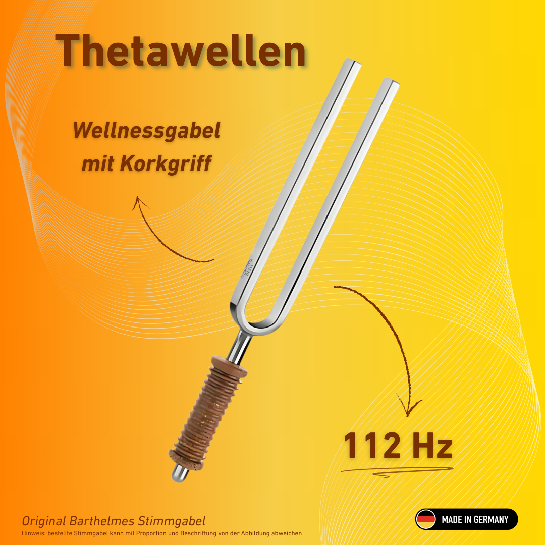 Stimmgabel Thetawellen Wellness mit Korkgriff 112 HZ  | Art.-Nr. 220005