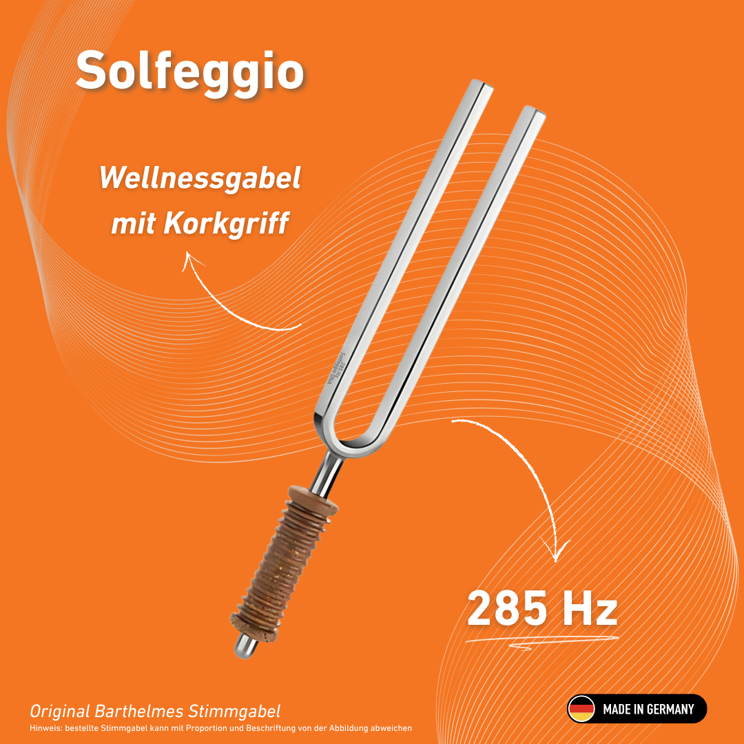 Stimmgabel Solfeggio Wellness mit Korkgriff 285 Hz | Art.-Nr. 220167