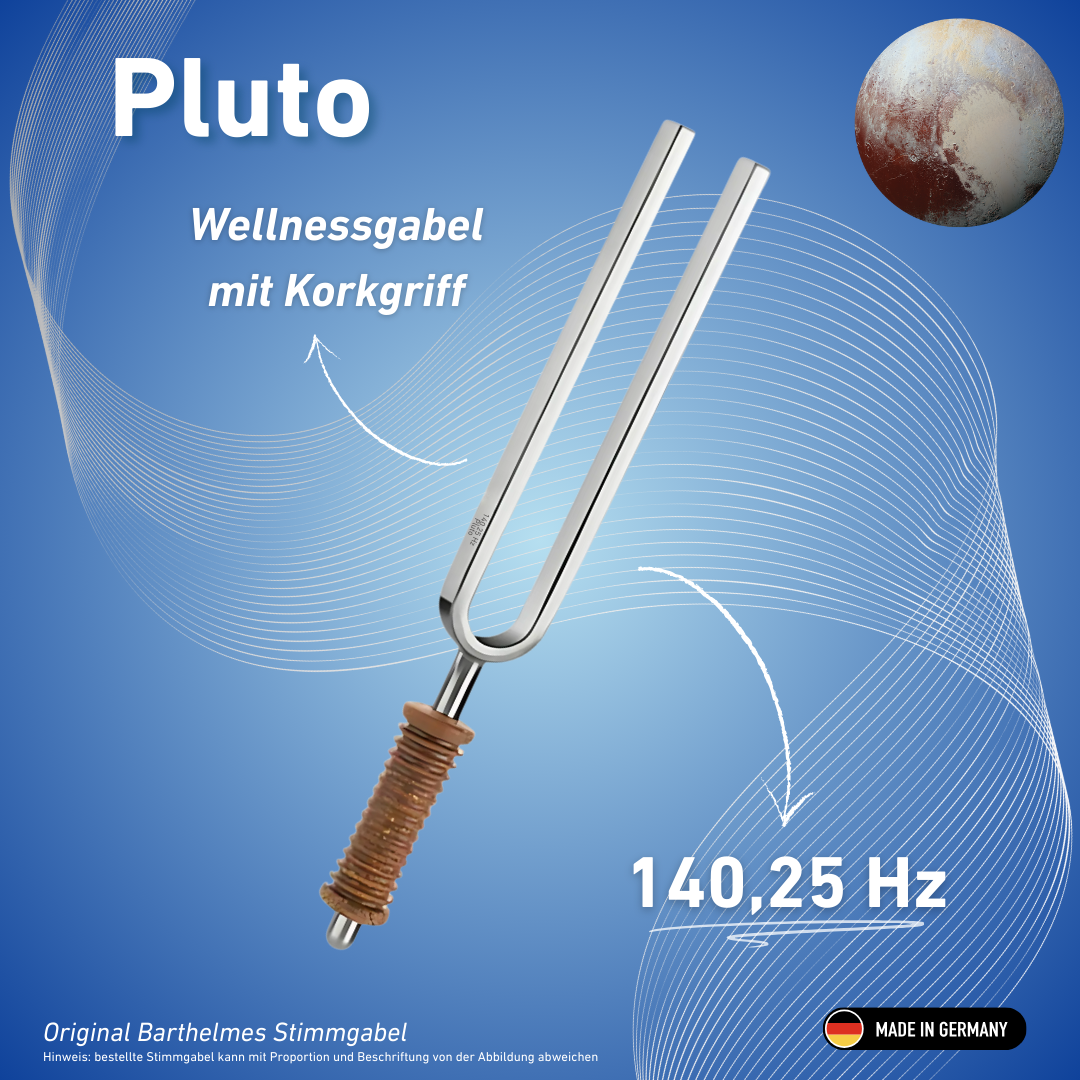 Stimmgabel Pluto Wellness mit Korkgriff 140,25 Hz | Art.-Nr. 220017