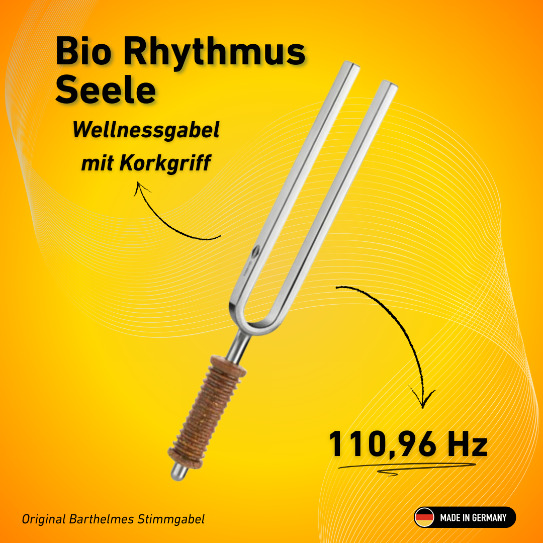 Stimmgabel Bio Rhythmus Seele Wellness mit Korkgriff 110,96 HZ | Art.-Nr. 220002