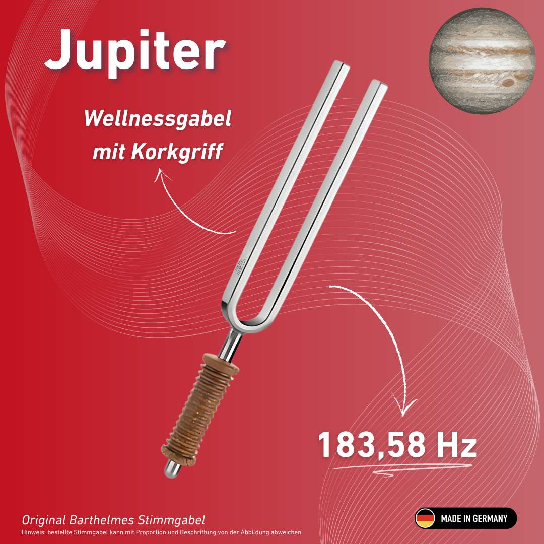 Stimmgabel Jupiter Wellness mit Korkgriff 183,58 Hz | Art.-Nr. 220041