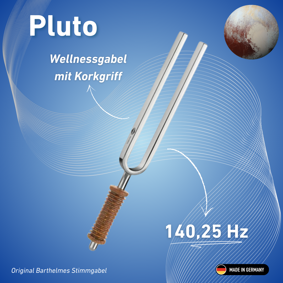 Stimmgabel Pluto Wellness mit Korkgriff 140,25 Hz | Art.-Nr. 220119