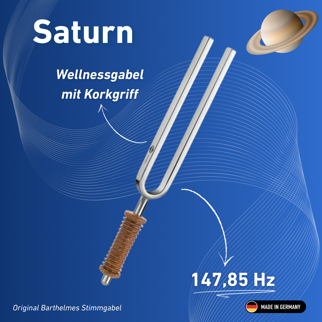 Stimmgabel Saturn Wellness mit Korkgriff 147,85 Hz | Art.-Nr. 220023
