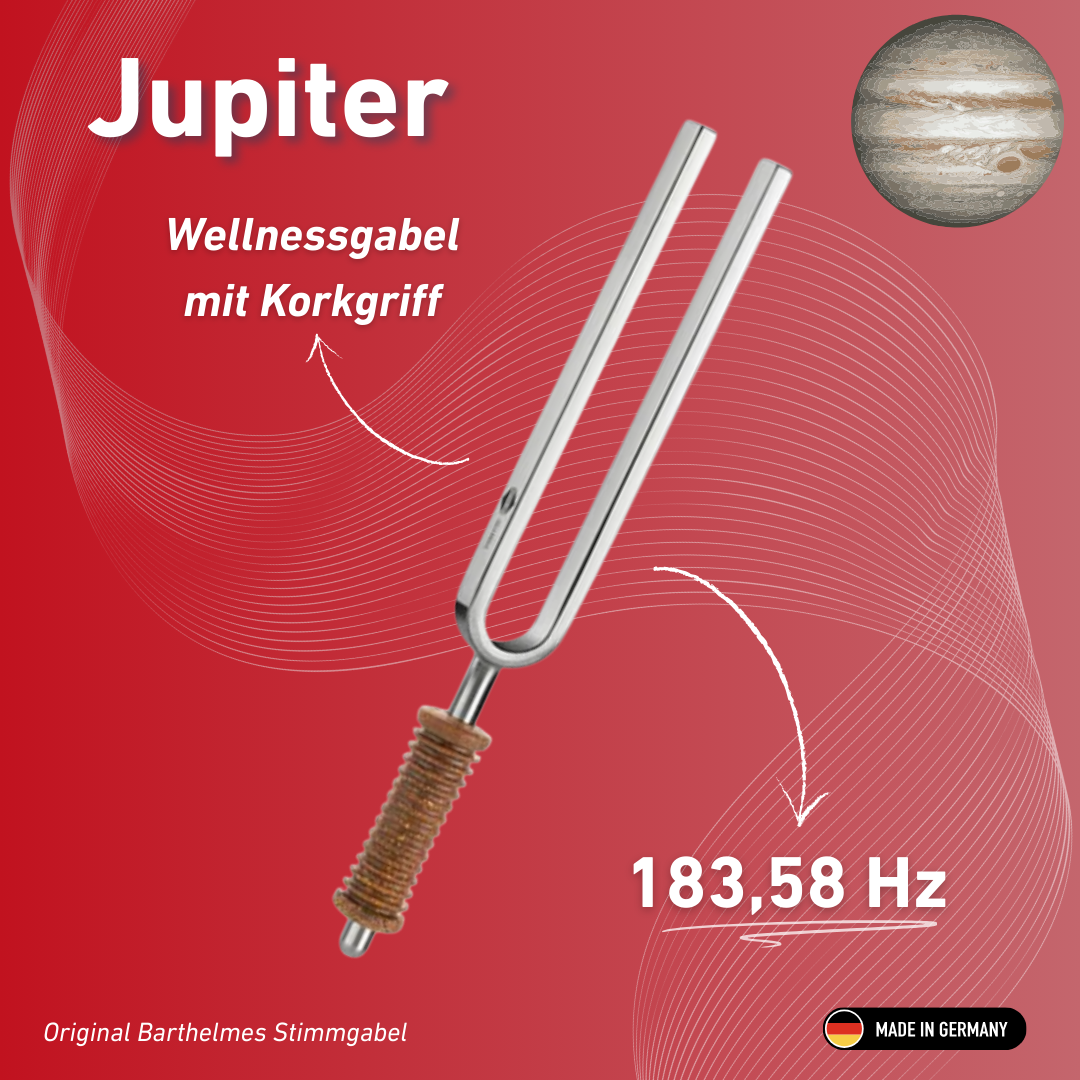 Stimmgabel Jupiter Wellness mit Korkgriff 183,58 Hz | Art.-Nr. 220041