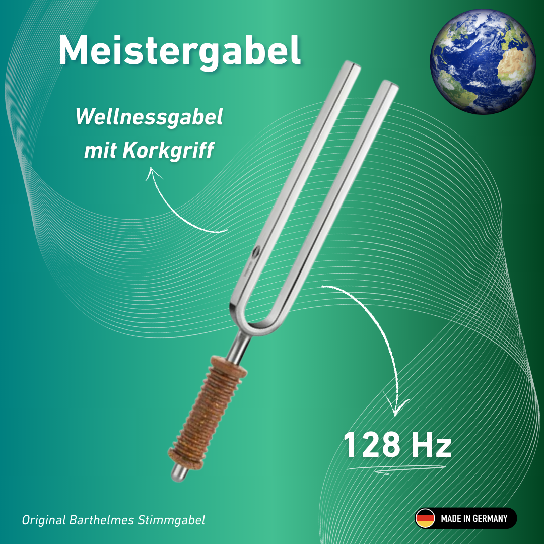 Stimmgabel Meistergabel Wellness mit Korkgriff 128 Hz | Art.-Nr. 220011